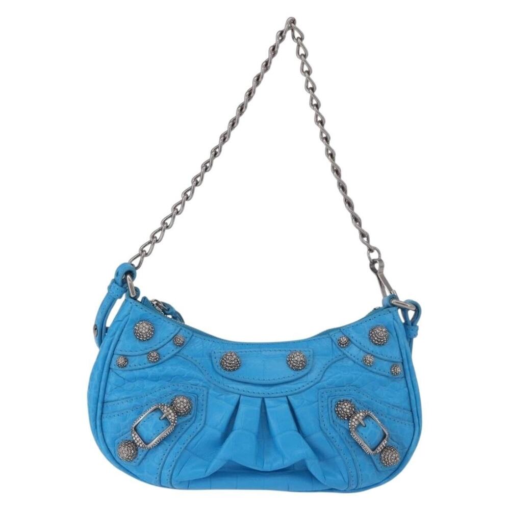 Balenciaga Chain Lucagol Mini Shoulder Bag Blue